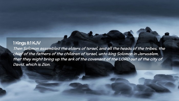 Picture 02 - 1 Kings 8:1 KJV Desktop Wallpaper - Then Solomon assembled the elders of Israel, and - Desktop Bible Verse Wallpaper
