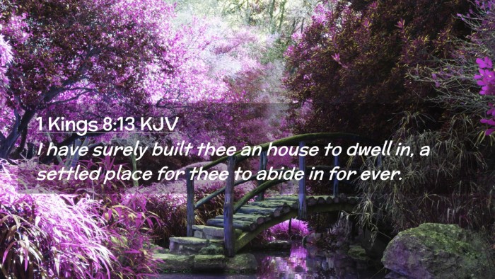 Picture 02 - 1 Kings 8:13 KJV Desktop Wallpaper - I have surely built thee an house to dwell in, a - Desktop Bible Verse Wallpaper