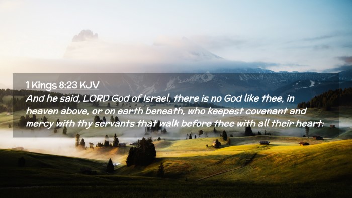 Picture 02 - 1 Kings 8:23 KJV Desktop Wallpaper - And he said, LORD God of Israel, there is no God - Desktop Bible Verse Wallpaper