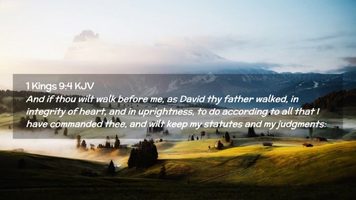 Picture 02 - 1 Kings 9:4 KJV Desktop Wallpaper - And if thou wilt walk before me, as David thy - Desktop Bible Verse Wallpaper