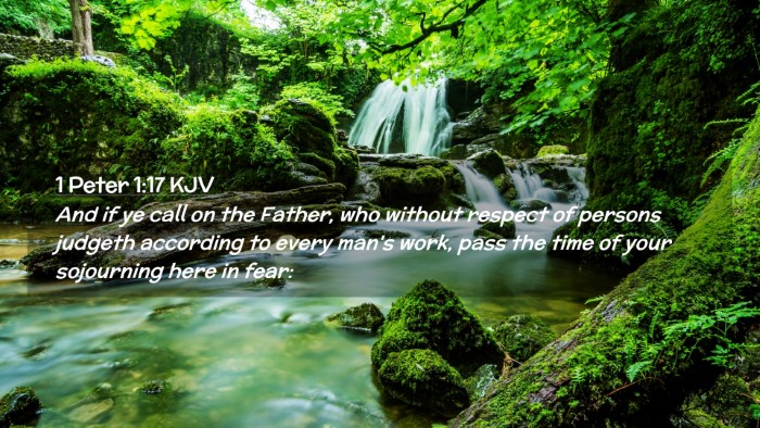 Picture 02 - 1 Peter 1:17 KJV Desktop Wallpaper - And if ye call on the Father, who without respect - Desktop Bible Verse Wallpaper