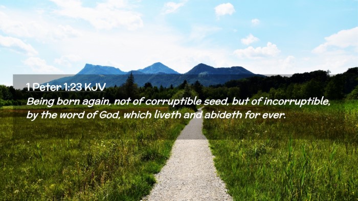 Picture 02 - 1 Peter 1:23 KJV Desktop Wallpaper - Being born again, not of corruptible seed, but of - Desktop Bible Verse Wallpaper
