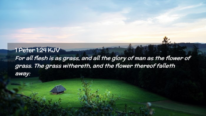 Picture 02 - 1 Peter 1:24 KJV Desktop Wallpaper - For all flesh is as grass, and all the glory of - Desktop Bible Verse Wallpaper