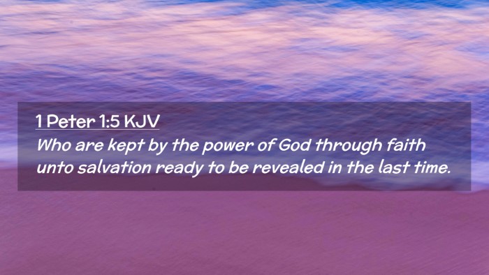 Picture 02 - 1 Peter 1:5 KJV Desktop Wallpaper - Who are kept by the power of God through faith - Desktop Bible Verse Wallpaper