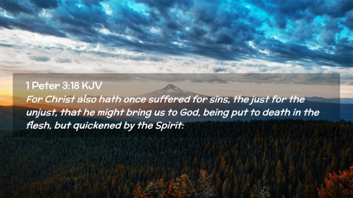 Picture 02 - 1 Peter 3:18 KJV Desktop Wallpaper - For Christ also hath once suffered for sins, the - Desktop Bible Verse Wallpaper