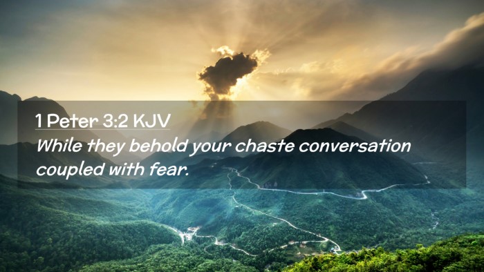 Picture 02 - 1 Peter 3:2 KJV Desktop Wallpaper - While they behold your chaste conversation - Desktop Bible Verse Wallpaper