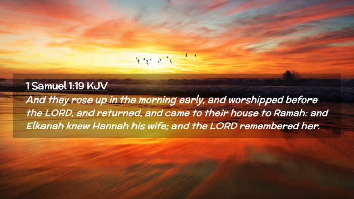 Picture 02 - 1 Samuel 1:19 KJV Desktop Wallpaper - And they rose up in the morning early, and - Desktop Bible Verse Wallpaper