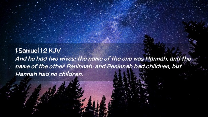 Picture 02 - 1 Samuel 1:2 KJV Desktop Wallpaper - And he had two wives; the name of the one was - Desktop Bible Verse Wallpaper