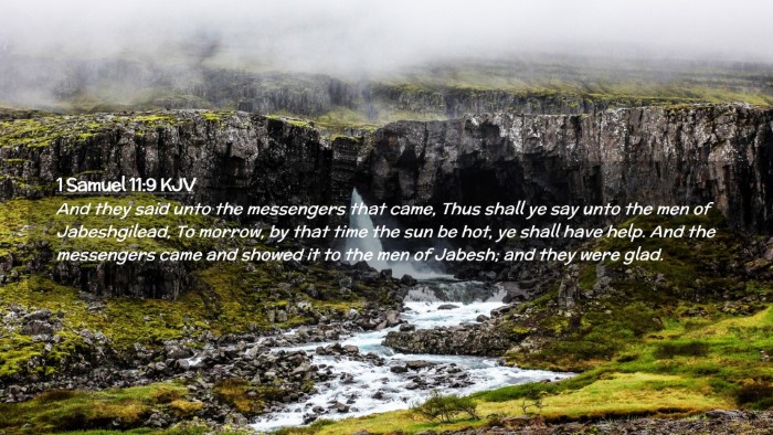 Picture 02 - 1 Samuel 11:9 KJV Desktop Wallpaper - And they said unto the messengers that came, Thus - Desktop Bible Verse Wallpaper