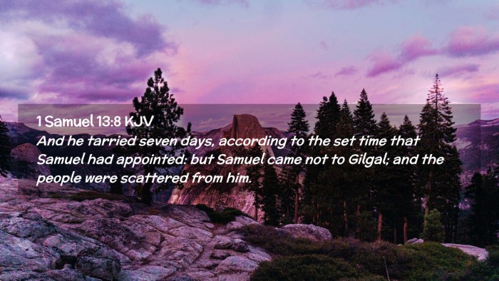 Picture 02 - 1 Samuel 13:8 KJV Desktop Wallpaper - And he tarried seven days, according to the set - Desktop Bible Verse Wallpaper