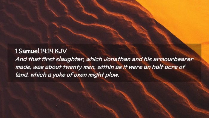 Picture 02 - 1 Samuel 14:14 KJV Desktop Wallpaper - And that first slaughter, which Jonathan and his - Desktop Bible Verse Wallpaper
