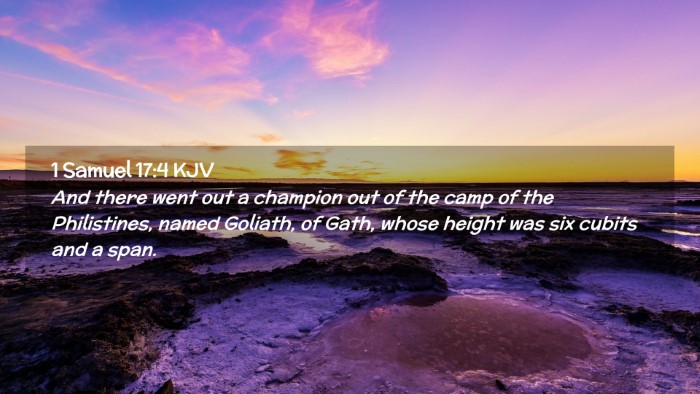 Picture 02 - 1 Samuel 17:4 KJV Desktop Wallpaper - And there went out a champion out of the camp of - Desktop Bible Verse Wallpaper