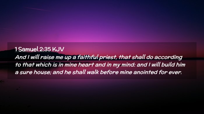 Picture 02 - 1 Samuel 2:35 KJV Desktop Wallpaper - And I will raise me up a faithful priest, that - Desktop Bible Verse Wallpaper