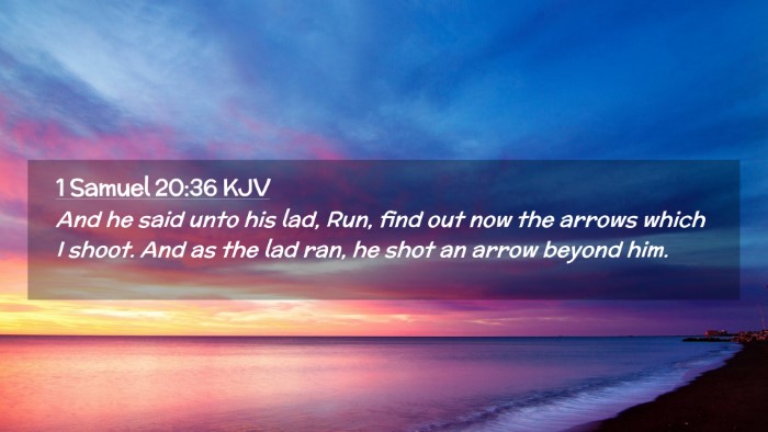 Picture 02 - 1 Samuel 20:36 KJV Desktop Wallpaper - And he said unto his lad, Run, find out now the - Desktop Bible Verse Wallpaper