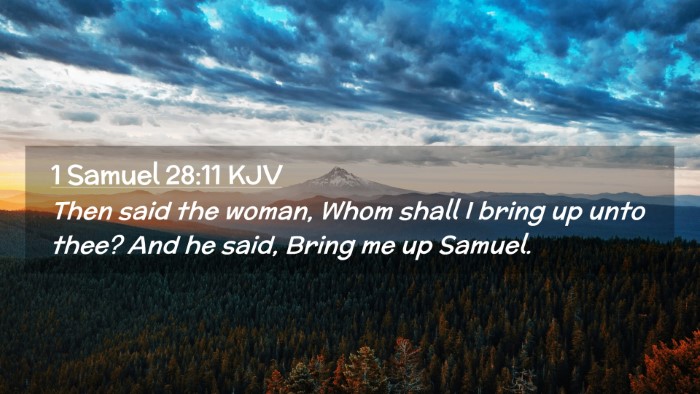 Picture 02 - 1 Samuel 28:11 KJV Desktop Wallpaper - Then said the woman, Whom shall I bring up unto - Desktop Bible Verse Wallpaper