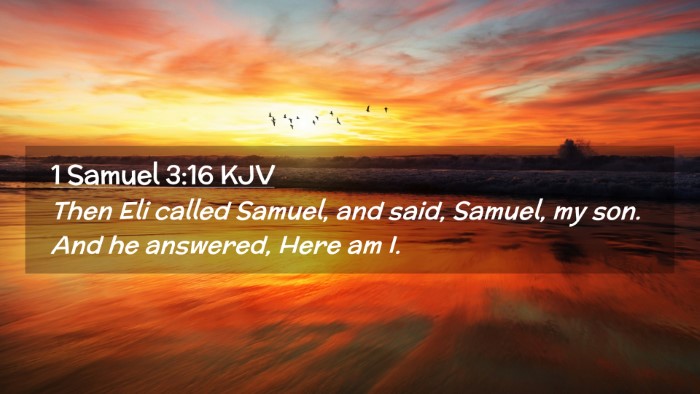 Picture 02 - 1 Samuel 3:16 KJV Desktop Wallpaper - Then Eli called Samuel, and said, Samuel, my son. - Desktop Bible Verse Wallpaper