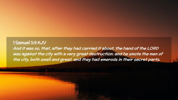 Picture 02 - 1 Samuel 5:9 KJV Desktop Wallpaper - And it was so, that, after they had carried it - Desktop Bible Verse Wallpaper