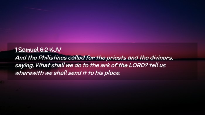 Picture 02 - 1 Samuel 6:2 KJV Desktop Wallpaper - And the Philistines called for the priests and - Desktop Bible Verse Wallpaper