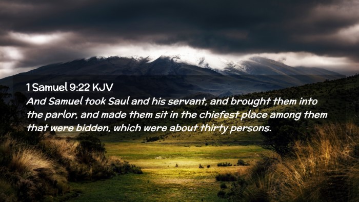 Picture 02 - 1 Samuel 9:22 KJV Desktop Wallpaper - And Samuel took Saul and his servant, and brought - Desktop Bible Verse Wallpaper