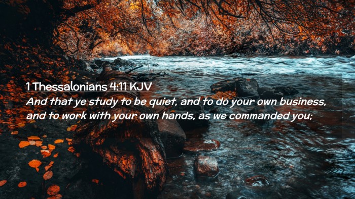 Picture 02 - 1 Thessalonians 4:11 KJV Desktop Wallpaper - And that ye study to be quiet, and to do your own - Desktop Bible Verse Wallpaper