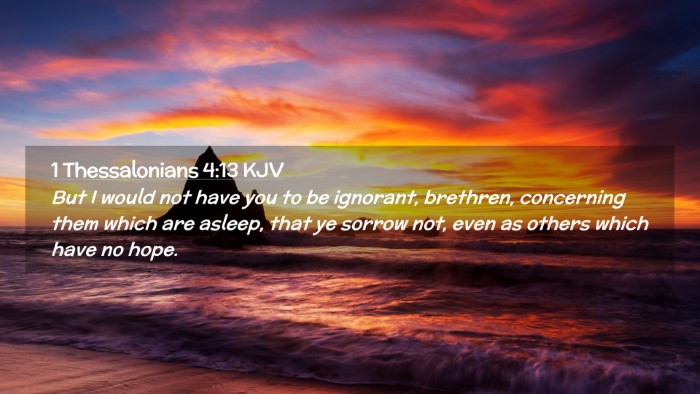Picture 02 - 1 Thessalonians 4:13 KJV Desktop Wallpaper - But I would not have you to be ignorant, - Desktop Bible Verse Wallpaper