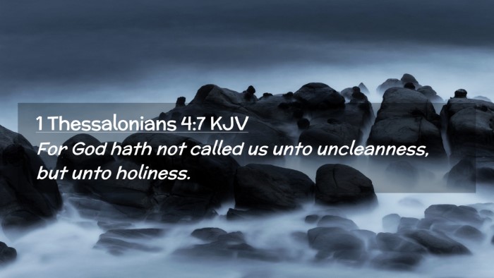 Picture 02 - 1 Thessalonians 4:7 KJV Desktop Wallpaper - For God hath not called us unto uncleanness, but - Desktop Bible Verse Wallpaper
