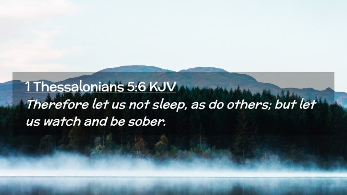Picture 02 - 1 Thessalonians 5:6 KJV Desktop Wallpaper - Therefore let us not sleep, as do others; but let - Desktop Bible Verse Wallpaper