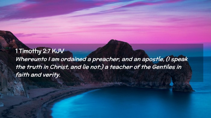 Picture 02 - 1 Timothy 2:7 KJV Desktop Wallpaper - Whereunto I am ordained a preacher, and an - Desktop Bible Verse Wallpaper