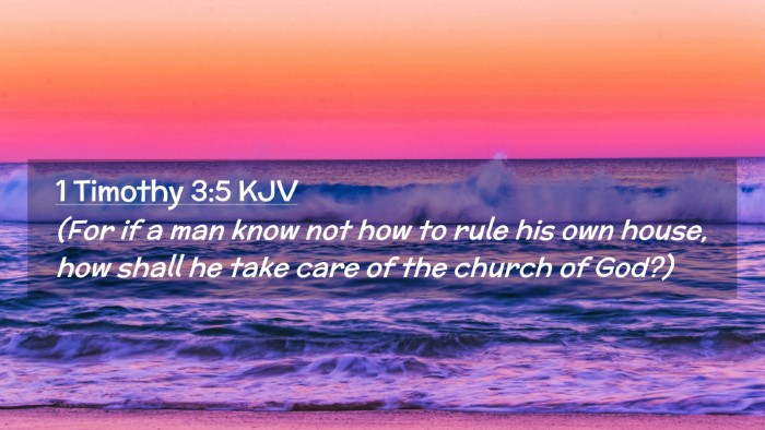Picture 02 - 1 Timothy 3:5 KJV Desktop Wallpaper - (For if a man know not how to rule his own house, - Desktop Bible Verse Wallpaper