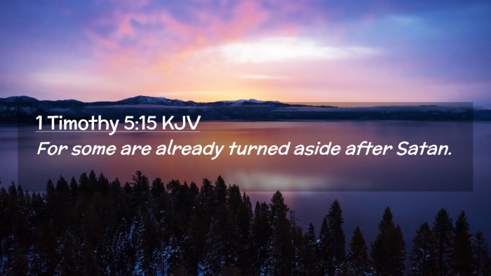 Picture 02 - 1 Timothy 5:15 KJV Desktop Wallpaper - For some are already turned aside after - Desktop Bible Verse Wallpaper