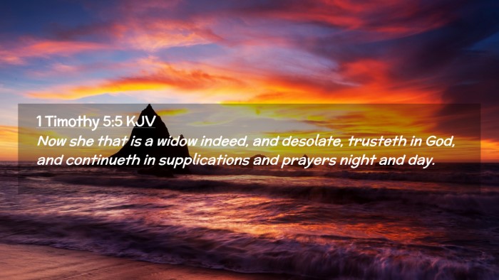 Picture 02 - 1 Timothy 5:5 KJV Desktop Wallpaper - Now she that is a widow indeed, and desolate, - Desktop Bible Verse Wallpaper
