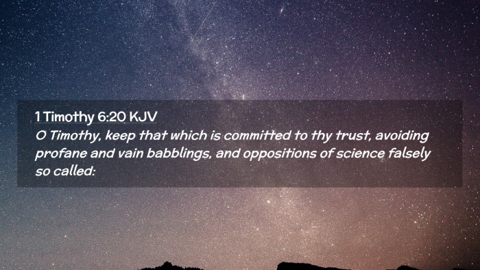 Picture 02 - 1 Timothy 6:20 KJV Desktop Wallpaper - O Timothy, keep that which is committed to thy - Desktop Bible Verse Wallpaper