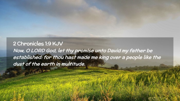 Picture 02 - 2 Chronicles 1:9 KJV Desktop Wallpaper - Now, O LORD God, let thy promise unto David my - Desktop Bible Verse Wallpaper