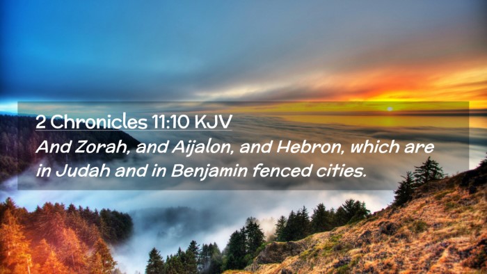 Picture 02 - 2 Chronicles 11:10 KJV Desktop Wallpaper - And Zorah, and Aijalon, and Hebron, which are in - Desktop Bible Verse Wallpaper