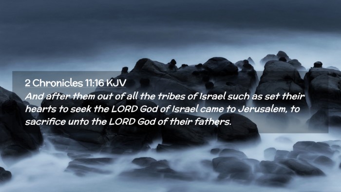 Picture 02 - 2 Chronicles 11:16 KJV Desktop Wallpaper - And after them out of all the tribes of Israel - Desktop Bible Verse Wallpaper