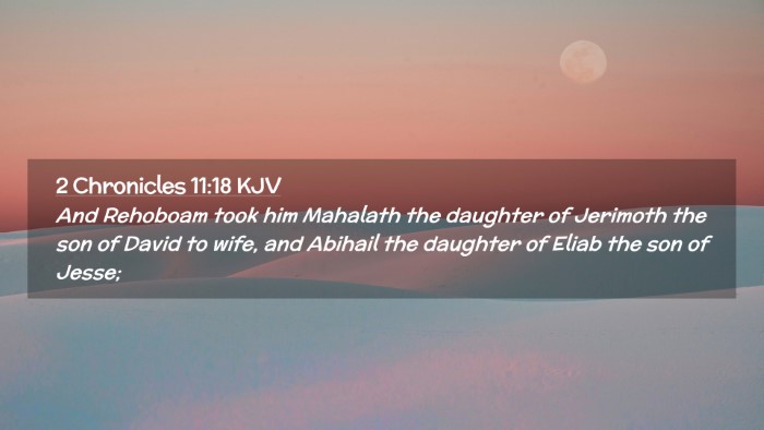 Picture 02 - 2 Chronicles 11:18 KJV Desktop Wallpaper - And Rehoboam took him Mahalath the daughter of - Desktop Bible Verse Wallpaper