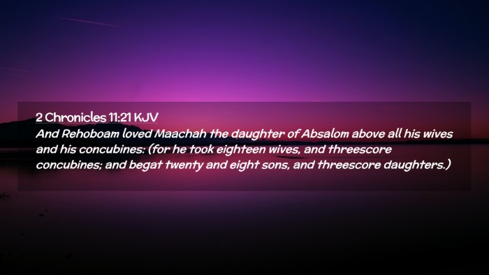Picture 02 - 2 Chronicles 11:21 KJV Desktop Wallpaper - And Rehoboam loved Maachah the daughter of - Desktop Bible Verse Wallpaper