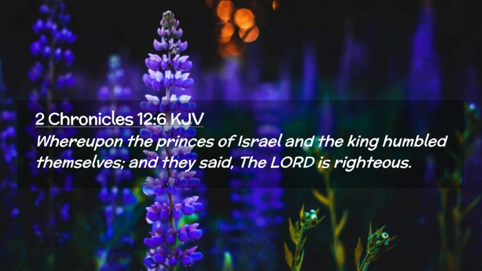 Picture 02 - 2 Chronicles 12:6 KJV Desktop Wallpaper - Whereupon the princes of Israel and the king - Desktop Bible Verse Wallpaper