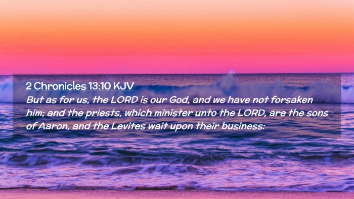 Picture 02 - 2 Chronicles 13:10 KJV Desktop Wallpaper - But as for us, the LORD is our God, and we have - Desktop Bible Verse Wallpaper