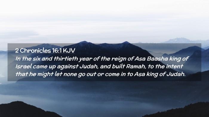 Picture 02 - 2 Chronicles 16:1 KJV Desktop Wallpaper - In the six and thirtieth year of the reign of Asa - Desktop Bible Verse Wallpaper