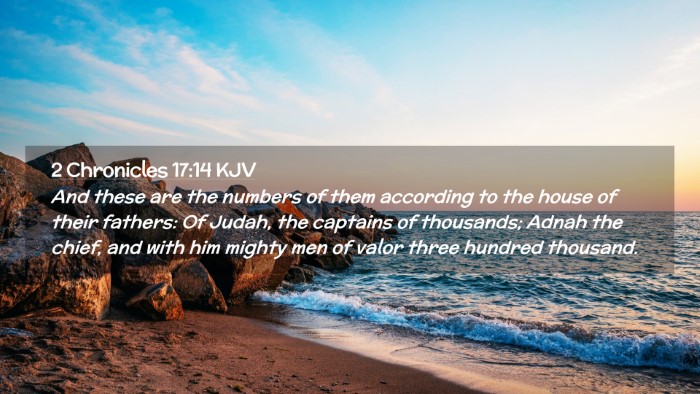 Picture 02 - 2 Chronicles 17:14 KJV Desktop Wallpaper - And these are the numbers of them according to - Desktop Bible Verse Wallpaper