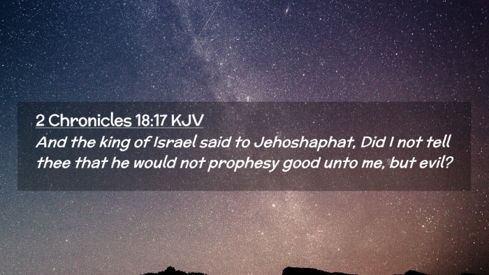 Picture 02 - 2 Chronicles 18:17 KJV Desktop Wallpaper - And the king of Israel said to Jehoshaphat, Did I - Desktop Bible Verse Wallpaper