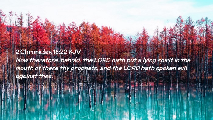 Picture 02 - 2 Chronicles 18:22 KJV Desktop Wallpaper - Now therefore, behold, the LORD hath put a lying - Desktop Bible Verse Wallpaper