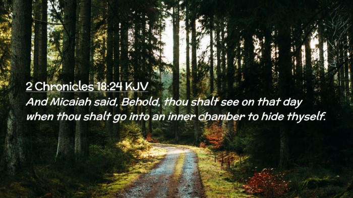 Picture 02 - 2 Chronicles 18:24 KJV Desktop Wallpaper - And Micaiah said, Behold, thou shalt see on that - Desktop Bible Verse Wallpaper