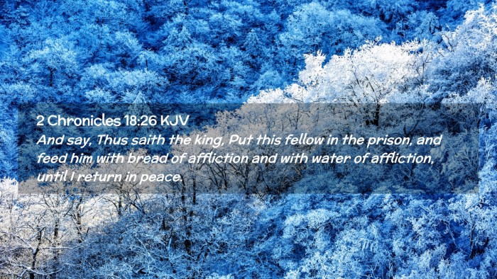 Picture 02 - 2 Chronicles 18:26 KJV Desktop Wallpaper - And say, Thus saith the king, Put this fellow in - Desktop Bible Verse Wallpaper