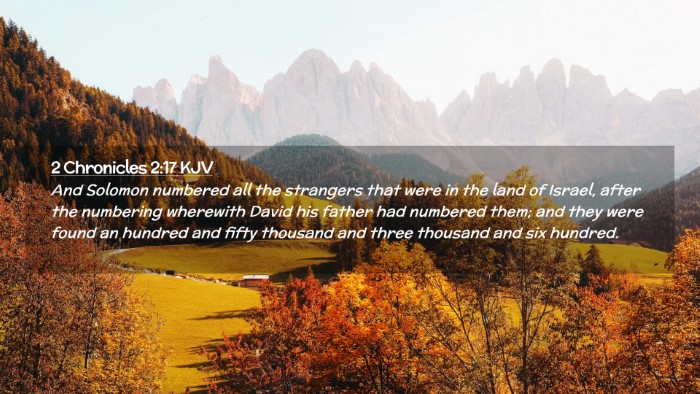 Picture 02 - 2 Chronicles 2:17 KJV Desktop Wallpaper - And Solomon numbered all the strangers that were - Desktop Bible Verse Wallpaper