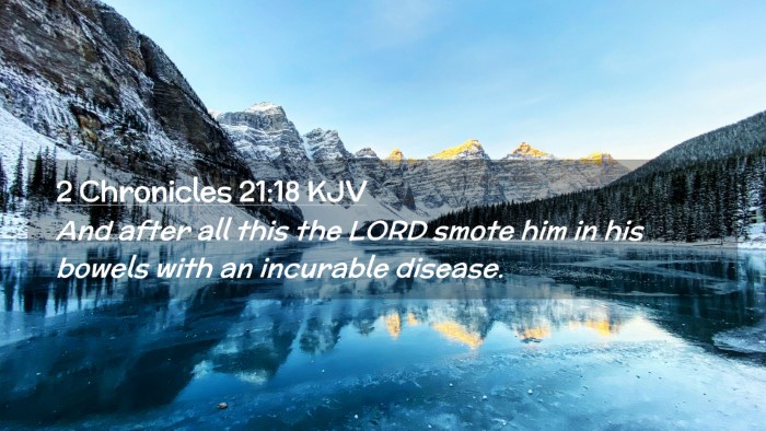 Picture 02 - 2 Chronicles 21:18 KJV Desktop Wallpaper - And after all this the LORD smote him in his - Desktop Bible Verse Wallpaper