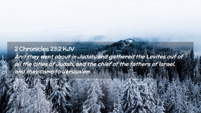 Picture 02 - 2 Chronicles 23:2 KJV Desktop Wallpaper - And they went about in Judah, and gathered the - Desktop Bible Verse Wallpaper