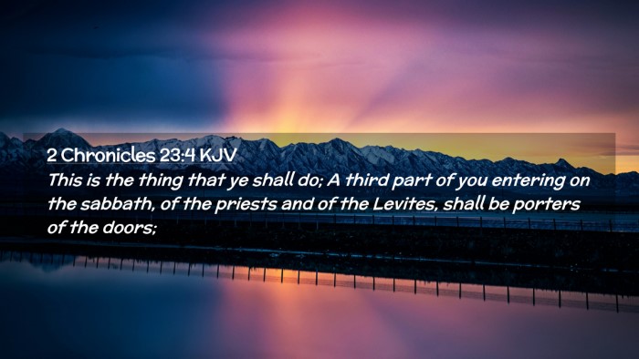 Picture 02 - 2 Chronicles 23:4 KJV Desktop Wallpaper - This is the thing that ye shall do; A third part - Desktop Bible Verse Wallpaper
