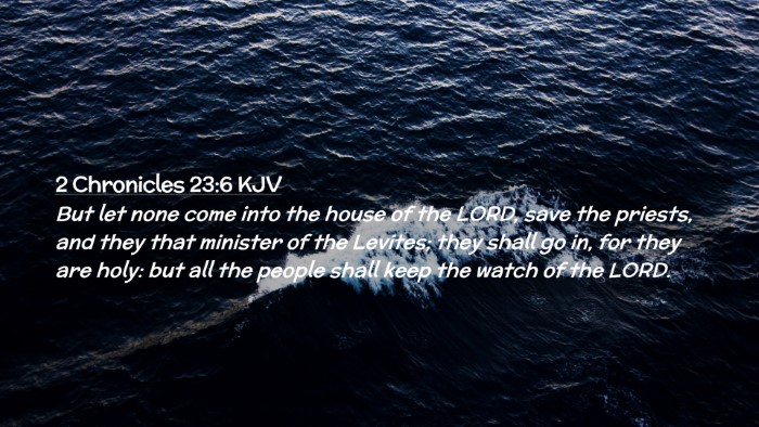 Picture 02 - 2 Chronicles 23:6 KJV Desktop Wallpaper - But let none come into the house of the LORD, - Desktop Bible Verse Wallpaper